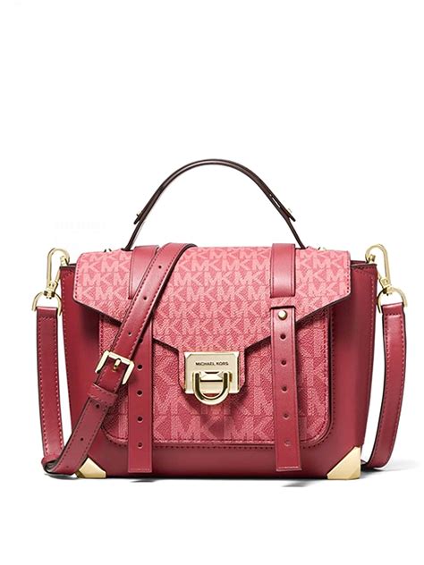 michael kors canvas satchel|michael kors manhattan satchel.